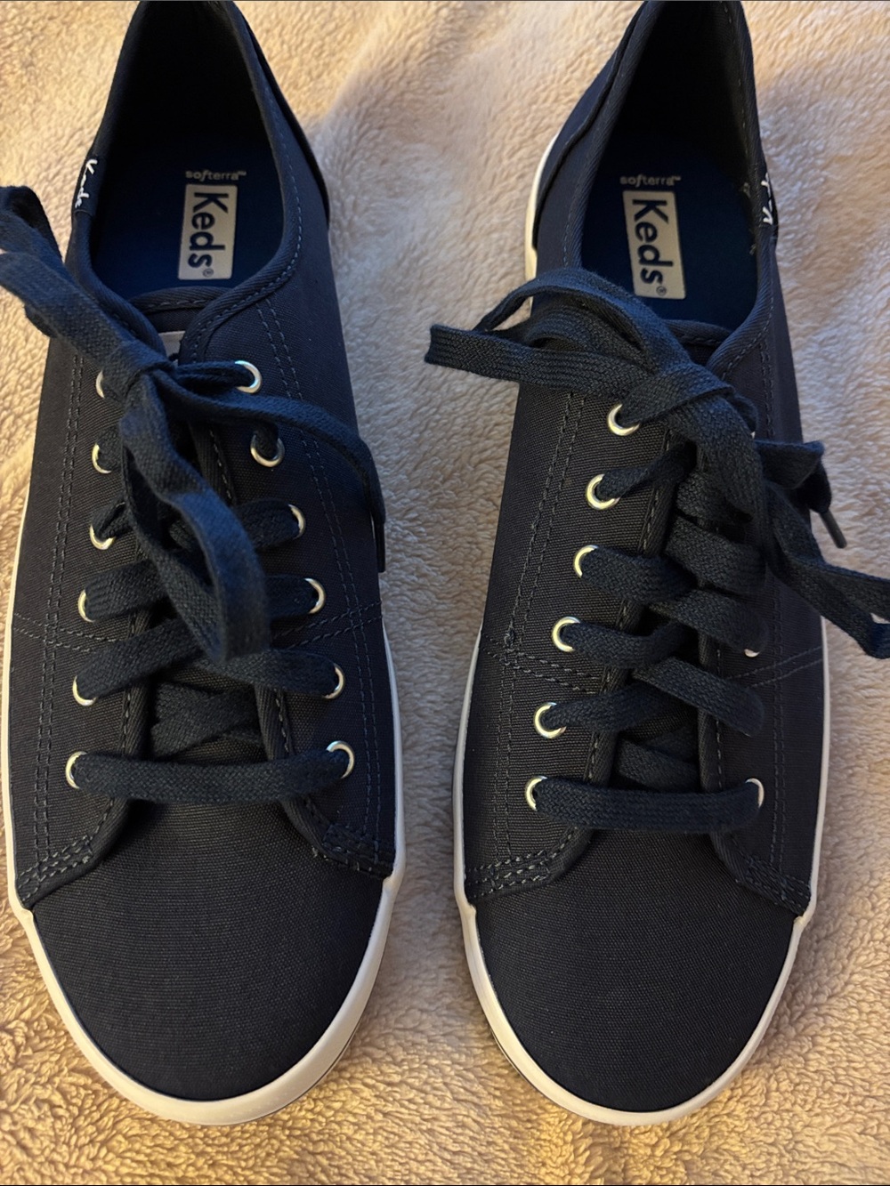 Keds Kickstart Navy Canvas Lace-Up Sneakers